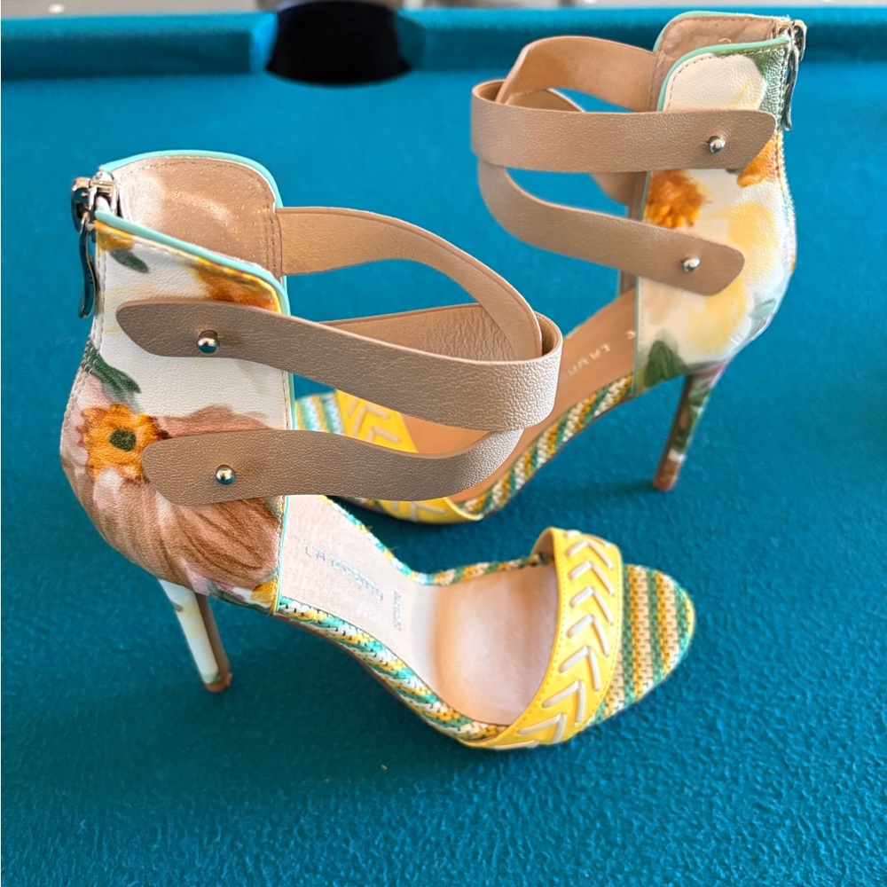 Chinese Laundry Floral High Heel Sandals